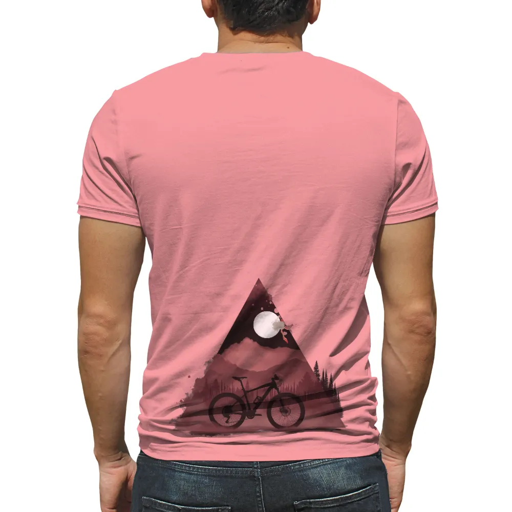 TShirt Design: Night Ride Adventure with Bicycle and Moon| night ride