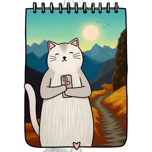 Customized Tee Shirts: Whiskers' Journey with His Notebook