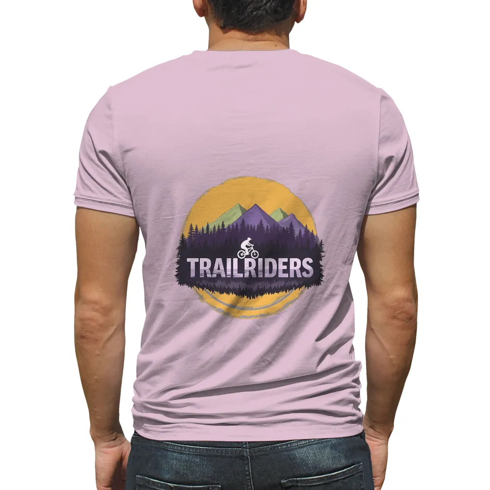 T-Shirts Custom: Trail Riders Adventure | Sports Tees| Mountains in the background