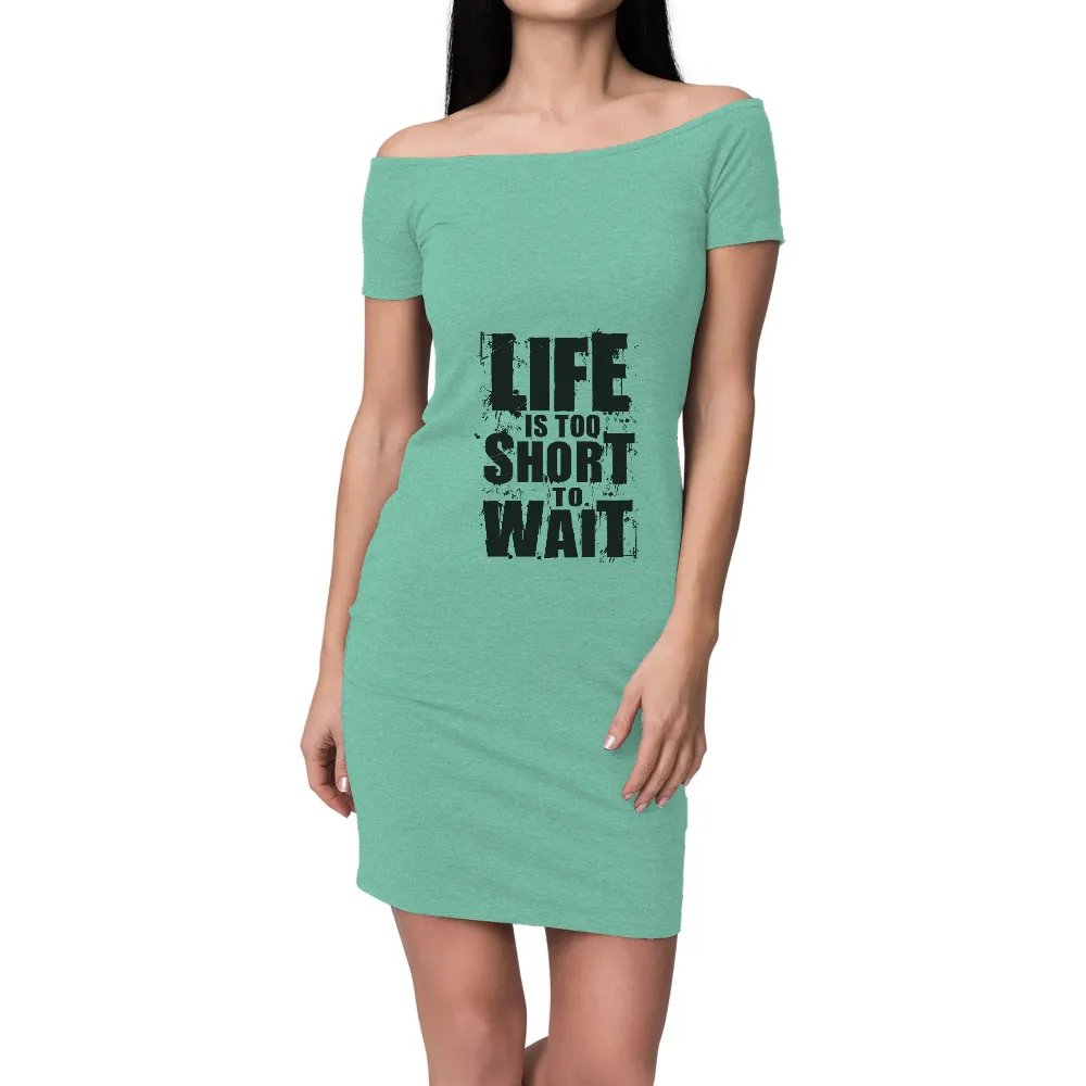 Custom Tee Shirts: Life is Too Short to Wait - Bold Inspirational Quote|charizard vintage tee