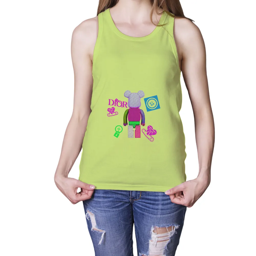 Customized Tee Shirts: Vibrant Bear Pop Culture Design|betty boop pooh bear shirt