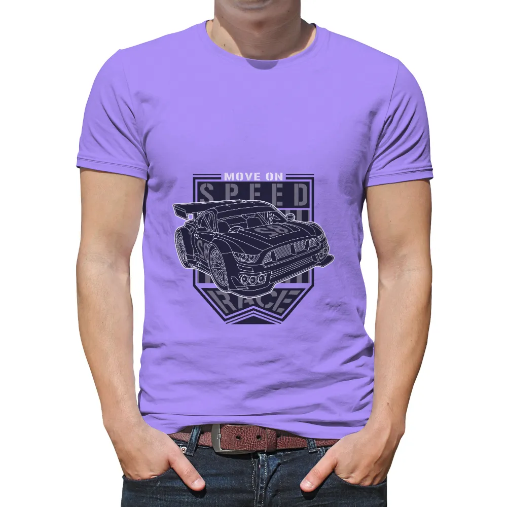 Shirts Graphic Tees: Race Car Spirit - Move On Speed Race|russell athletic russel athletic essential 60 40 performance