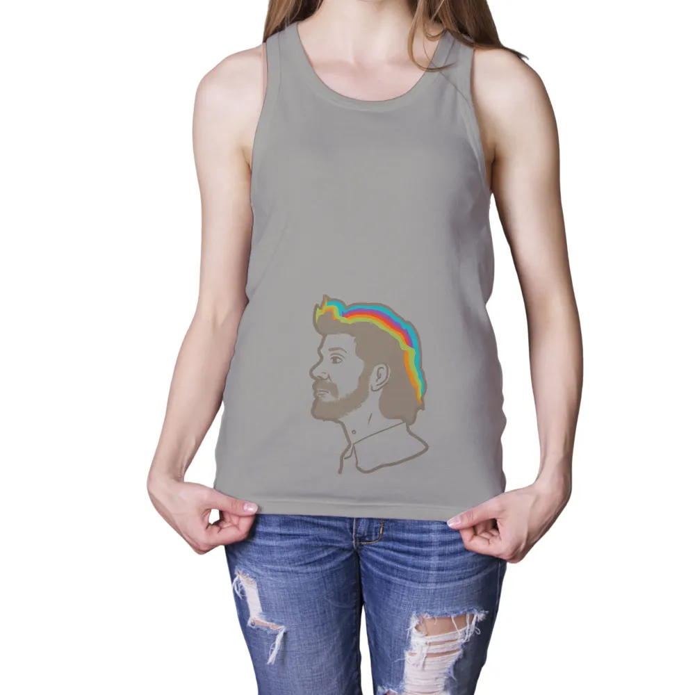 Custom T-Shirt Printing: Embrace Your True Colors with Rainbow Silhouette Design|rainbow motif t shirt