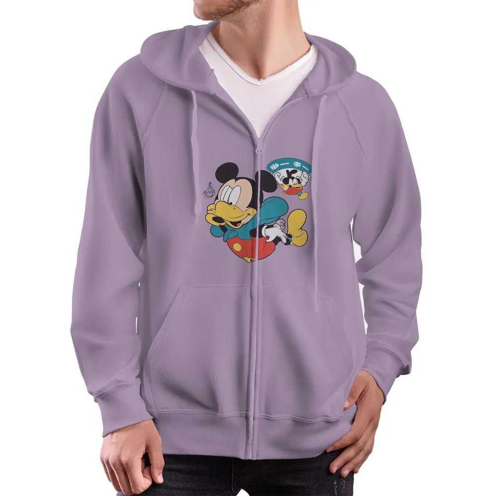 Unique Mickey Mouse Design with Duck Beak: A Playful Nostalgic Tribute|cartoon network t shirt full sleeve