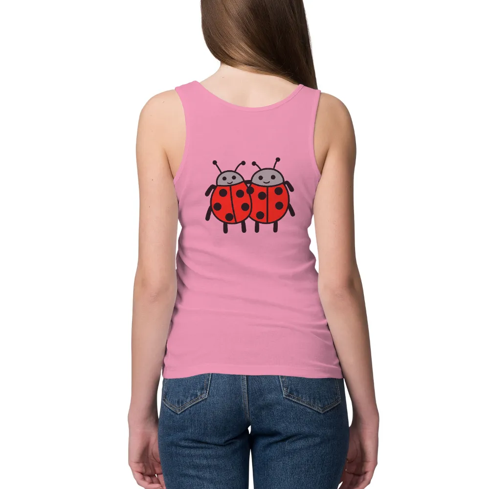 Tee Shirt Printing: Ladybug Friends - Minimalist Artistic Design|cute summer shirts plus size