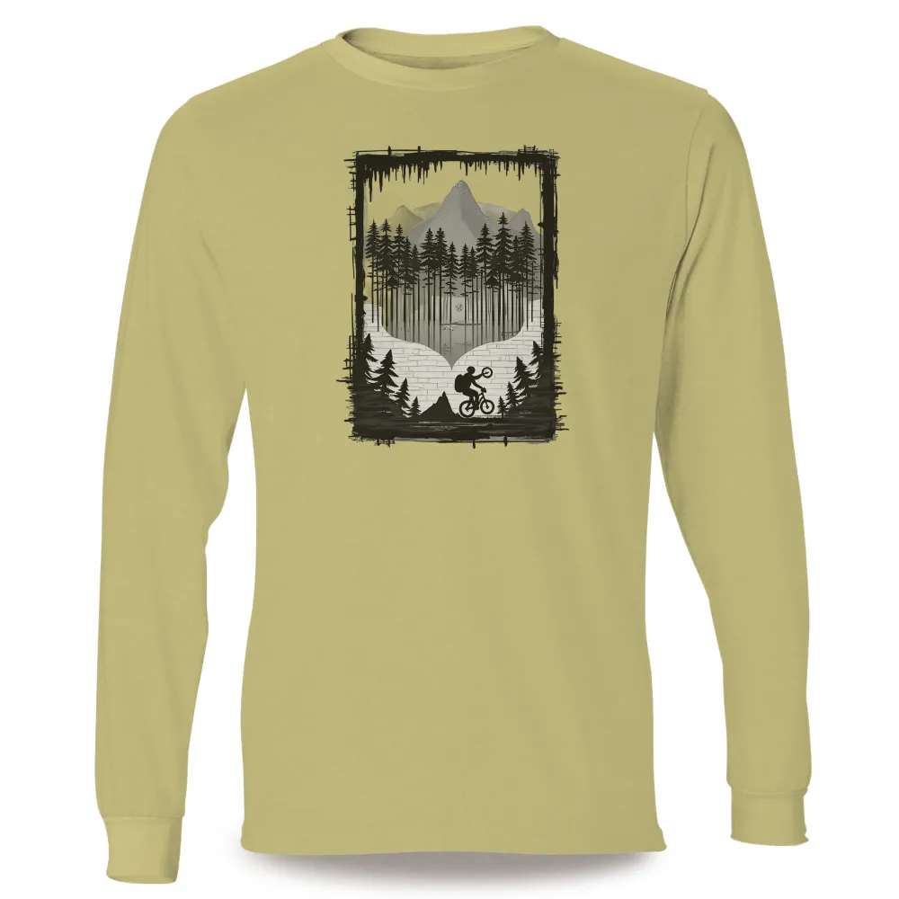 Customized Tee Shirts: Explore the Mystic Forest with a Cyclist|heart and core military shirts