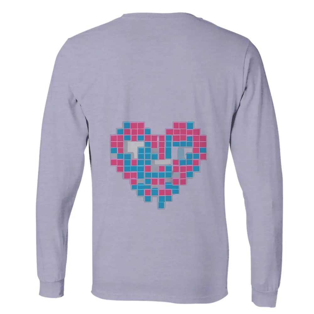 Custom Tetris Heart Design: A Nostalgic Homage to Retro Gaming|90s retro tshirts