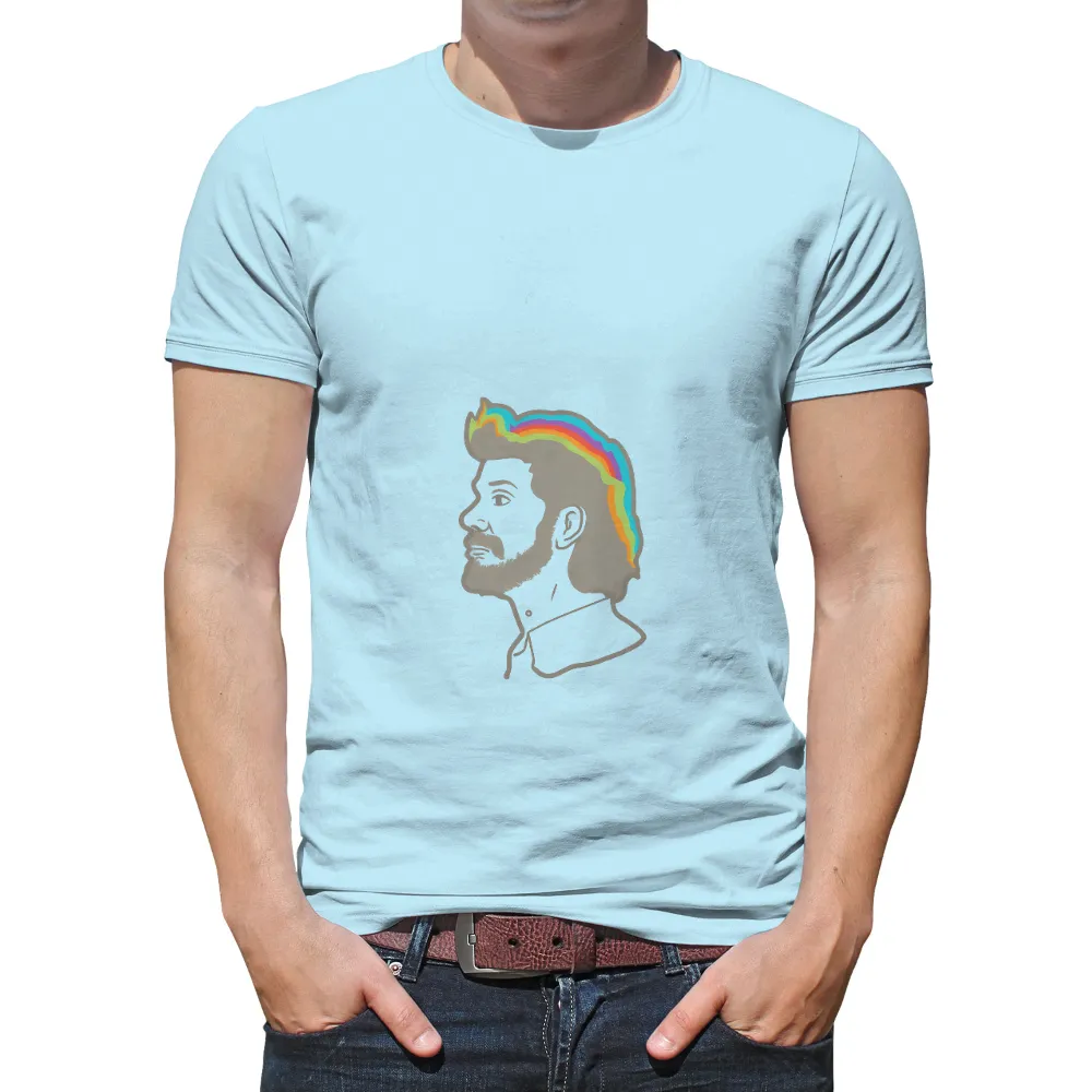 Custom T-Shirt Printing: Embrace Your True Colors with Rainbow Silhouette Design|roblox rainbow motorcycle t shirt