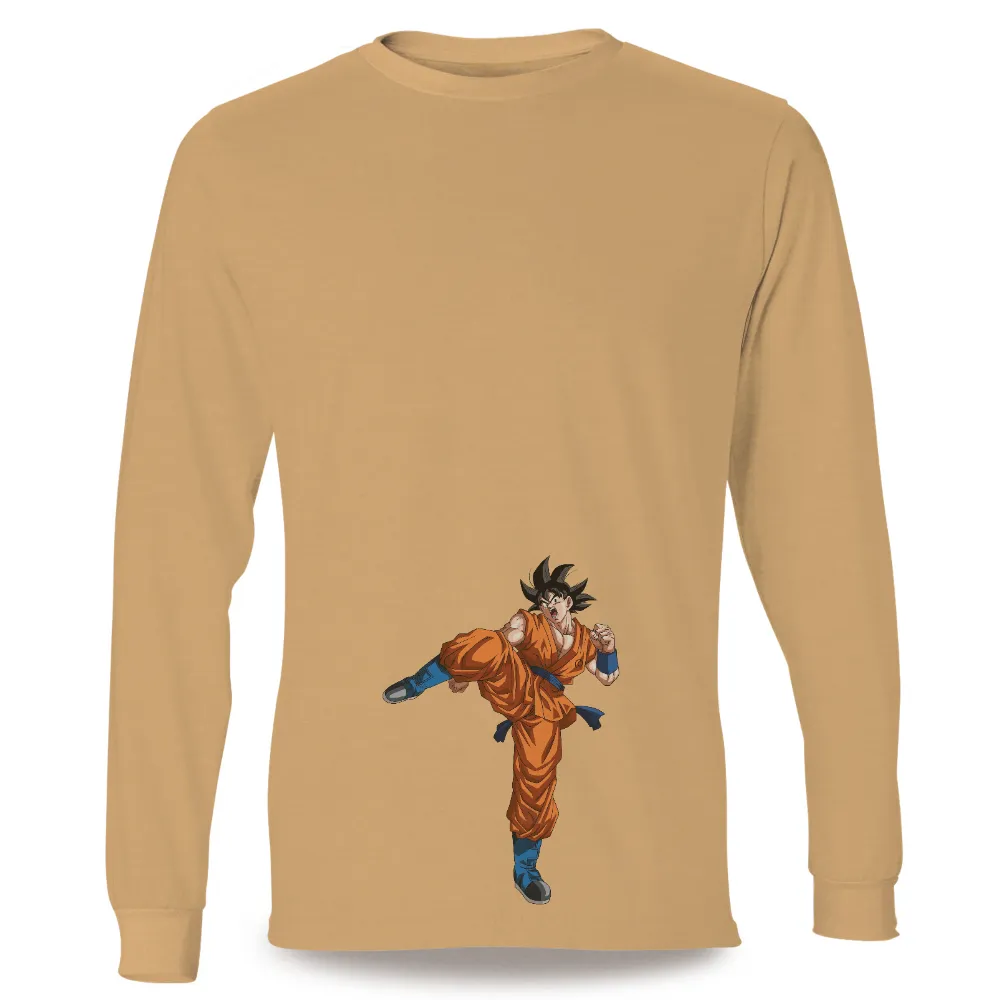 Tee Shirts Printed: Goku's Unwavering Strength - Anime Hero|gully rowdy hero shirts