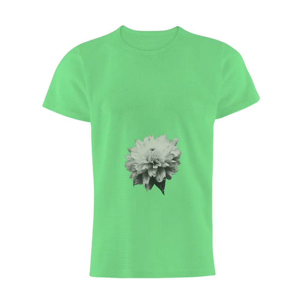 Customized Tee Shirts: Monochrome Flower Power|flower graffiti