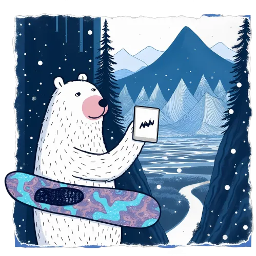 Tee Shirts Printed: Winter Sports Adventure with Frosty the Bear