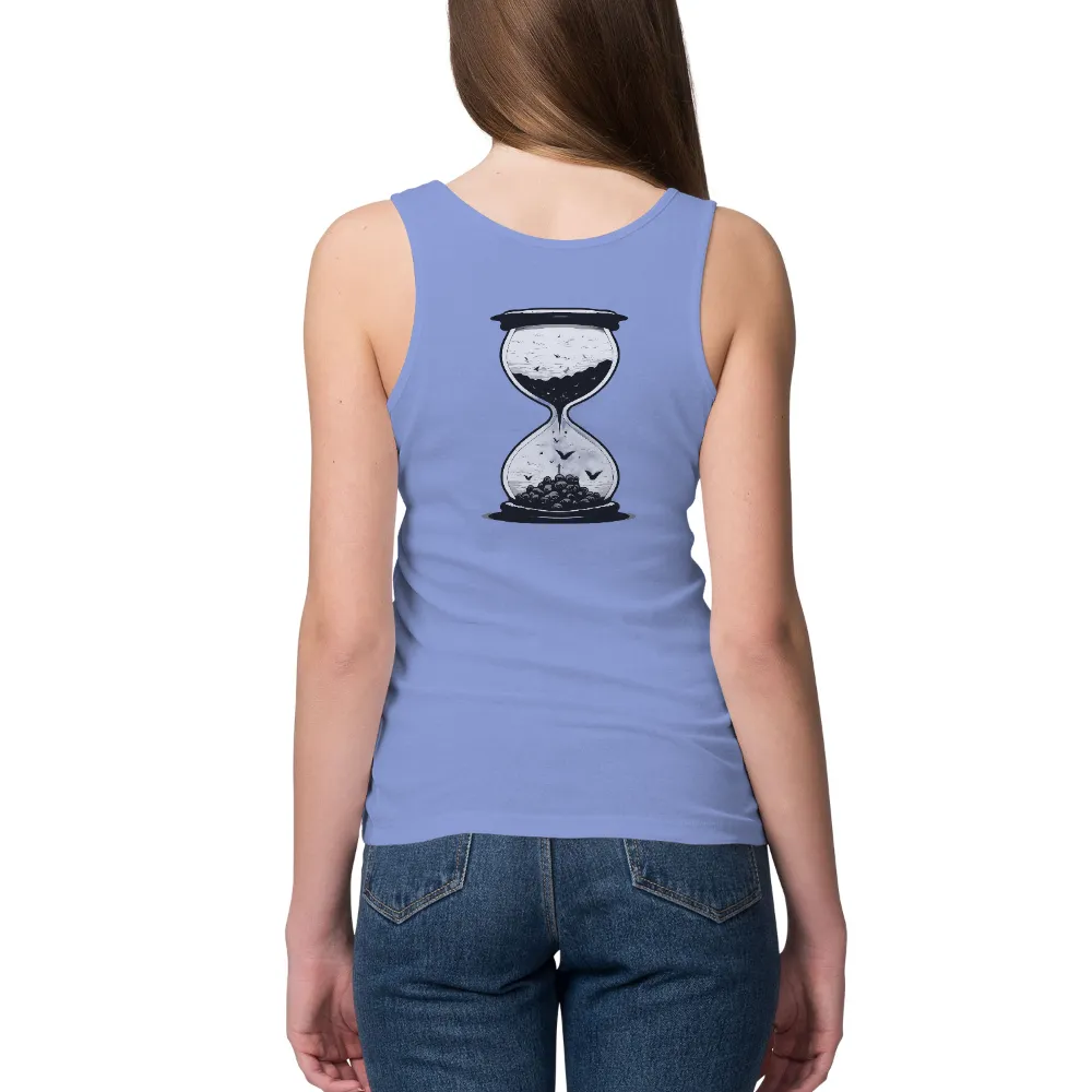 Custom T-Shirt Printing: Time's Portal - Vintage Hourglass Design|pirates of the caribbean vintage tee