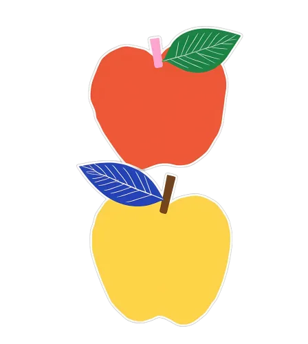 TShirt Design: Vibrant Apples - Balance and Harmony