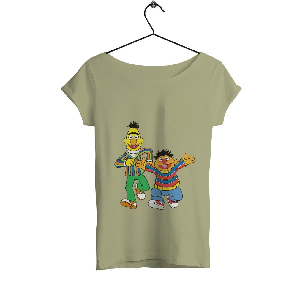 Bert and Ernie: Vintage Friendship Graphic Tees|charlotte hornets oversized logo vintage t shirt