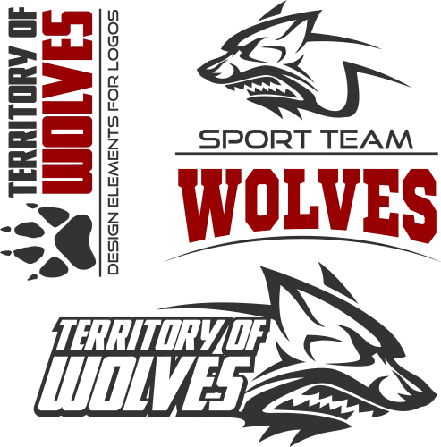 Shirts Graphic Tees: Territory of Wolves - Sport Team Spirit