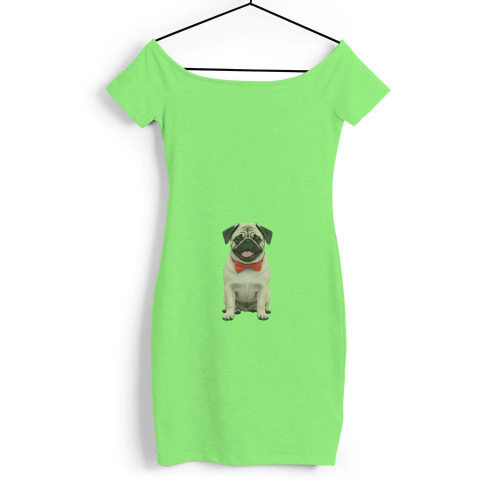 Shirts Graphic Tees: Max the Pug with Red Bow Tie|cute vinyl easter shirts