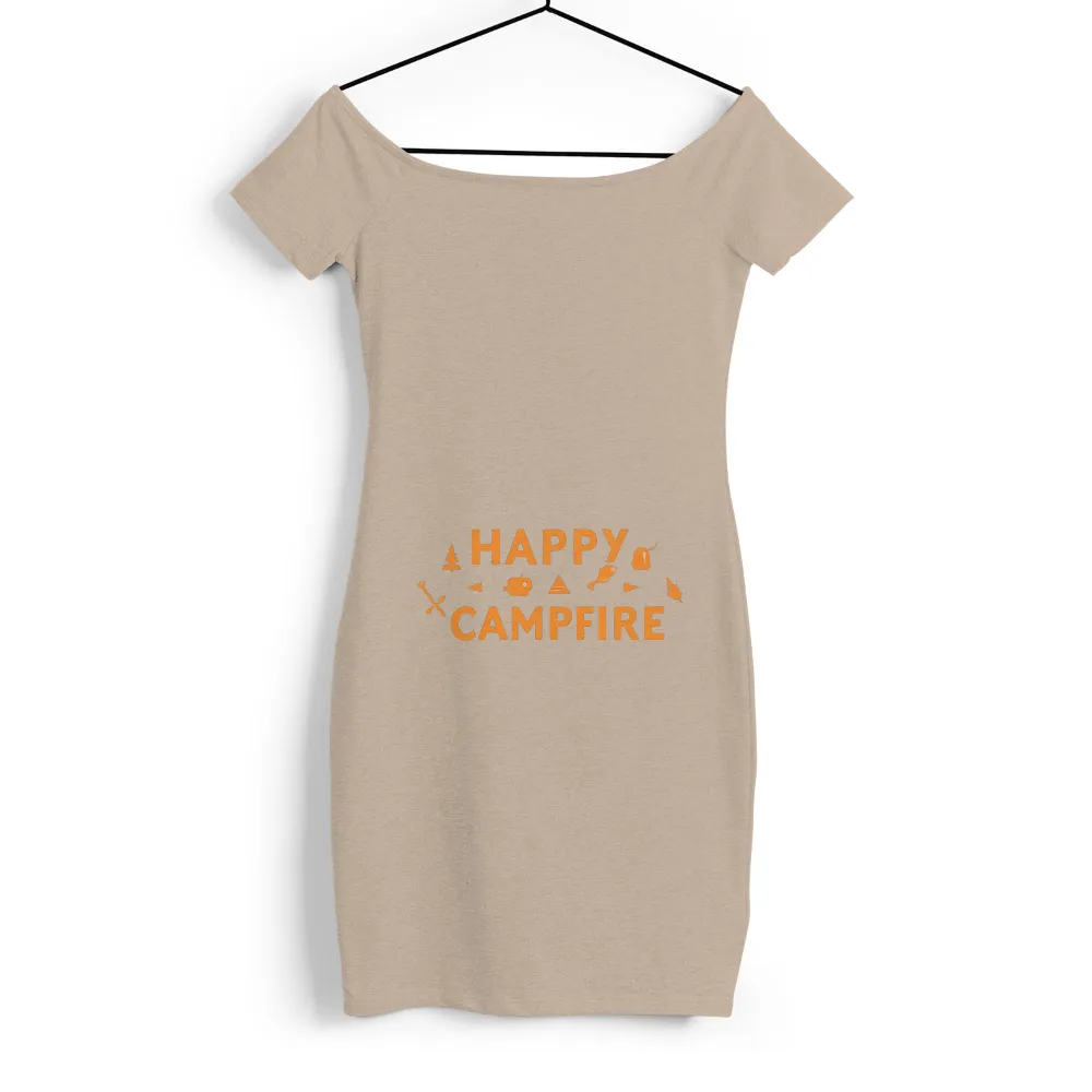 Custom Print: Happy Campfire - Celebrate Outdoor Adventures|birthday camping shirts