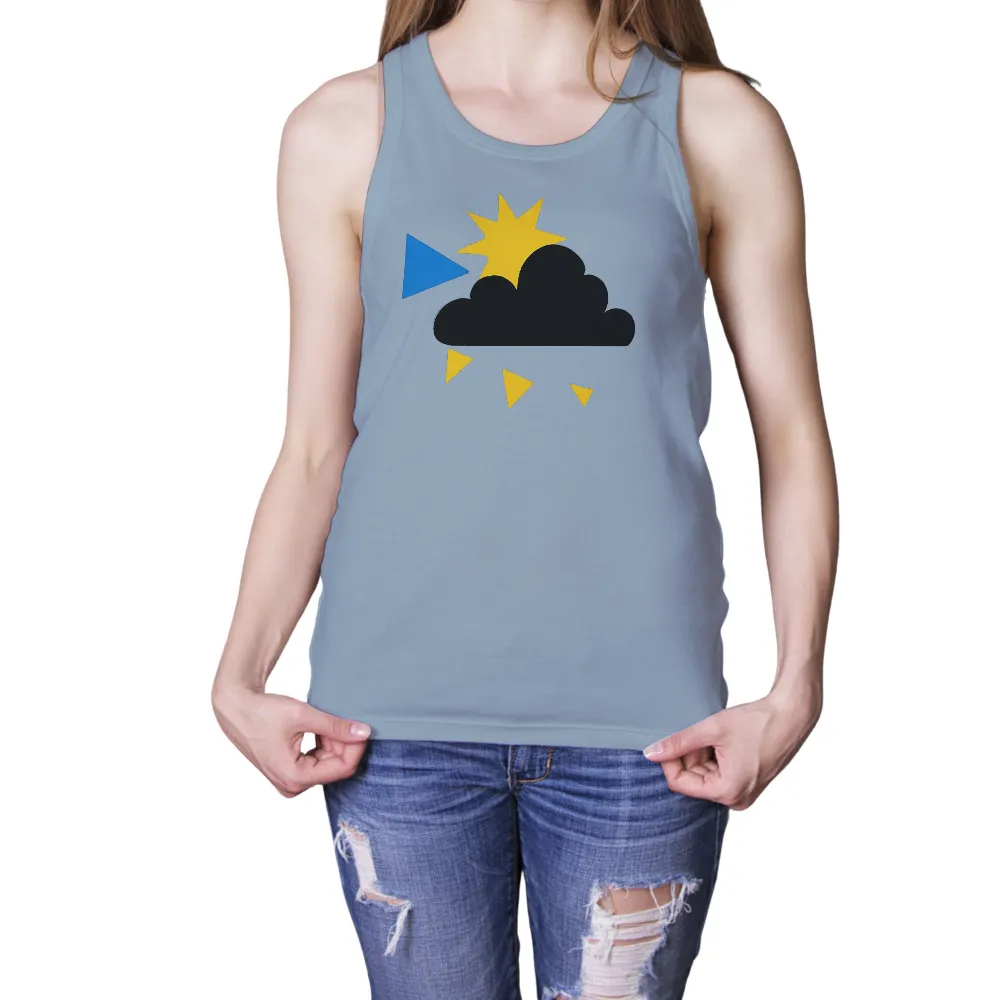 Customized Tee Shirts: Sun Emerging from Cloud - Hope and Positivity|sun protective clothing mens shirts