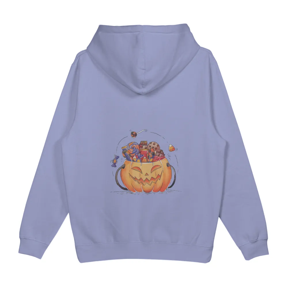 Custom T-Shirt Printing: Cheerful Halloween Pumpkin Filled with Candy|fun summer button down shirts