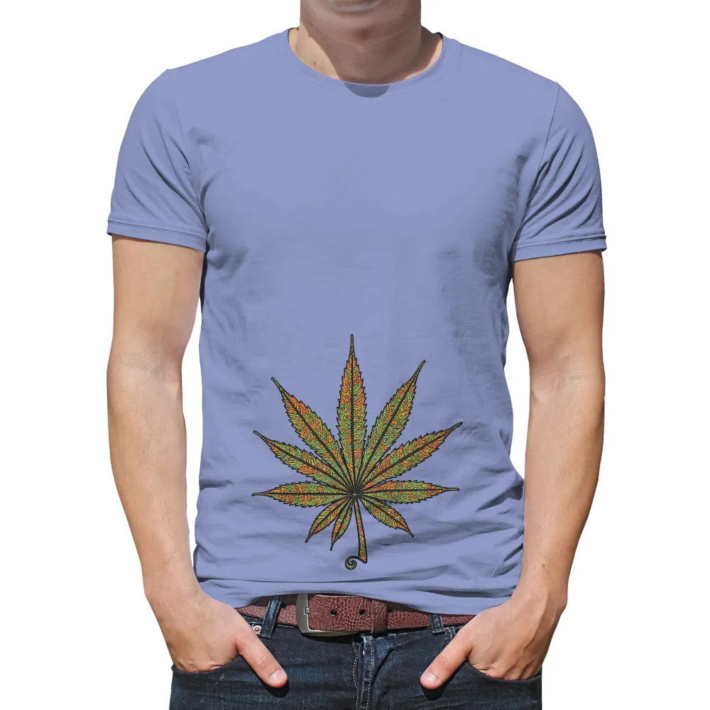 Graphic Tees: Nature's Canvas - Cannabis Leaf Art|free printable shirt patterns