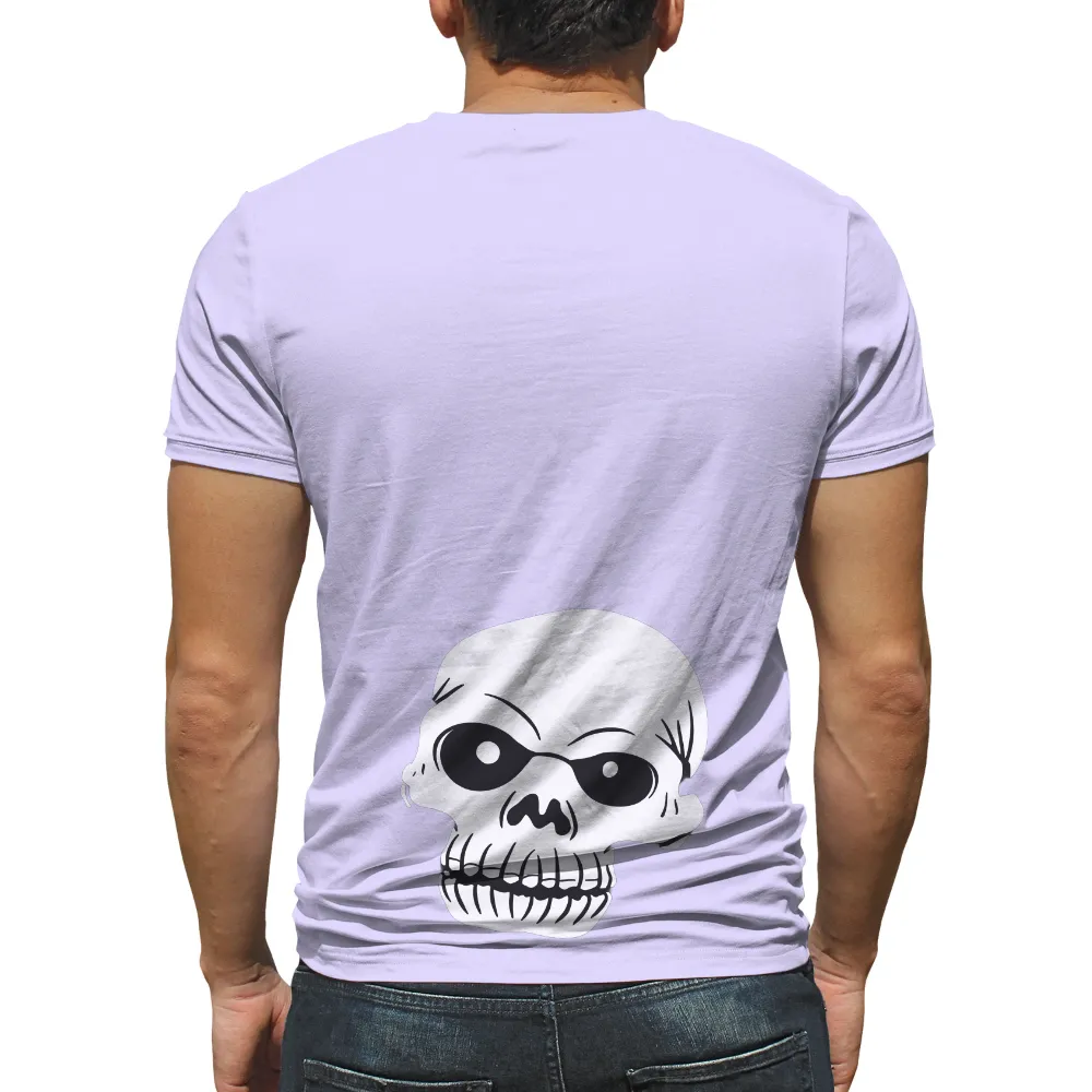 Tee Shirt Printing: Playful Skull Design Inspired by Pop Culture|mens designer military style shirts