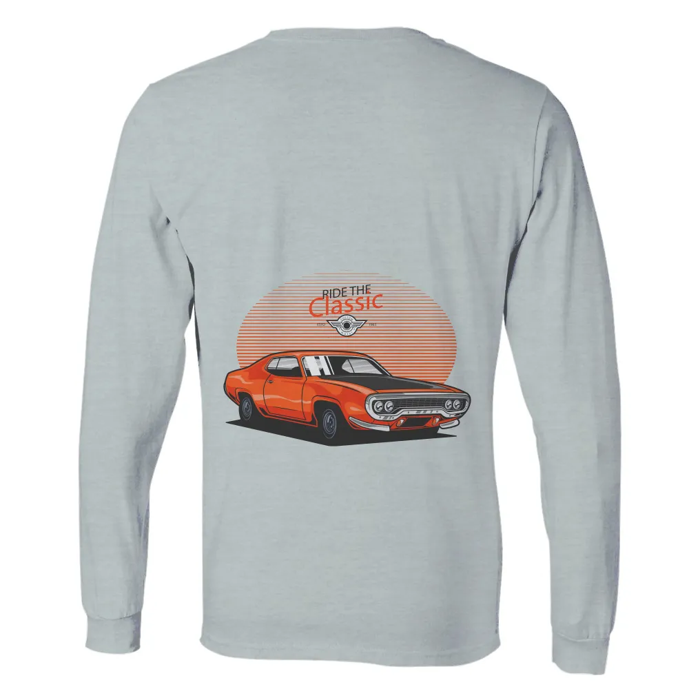 T-Shirts Pattern: Ride High Classic Muscle Car Design|t shirt roblox orange