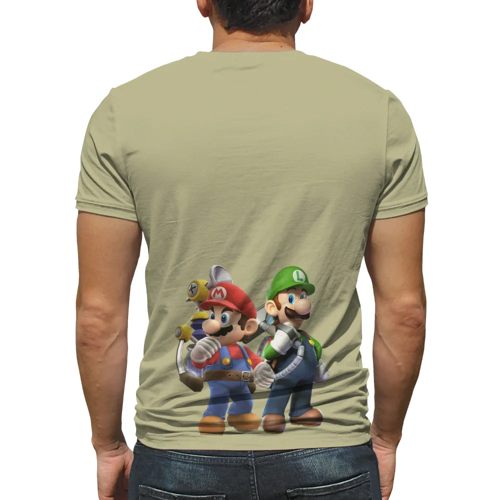 TShirt Design: Mario and Luigi's Adventure - Gaming Heroes|every hero needs a sidekick shirt