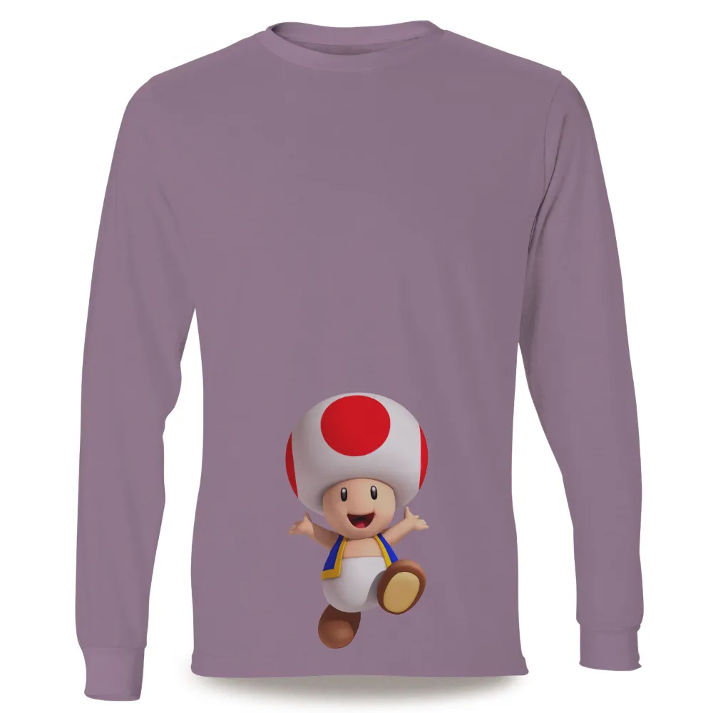 Tee Shirts Printed: Toad from Mario - Cheerful Gaming Icon|nba vintage tees culture kings