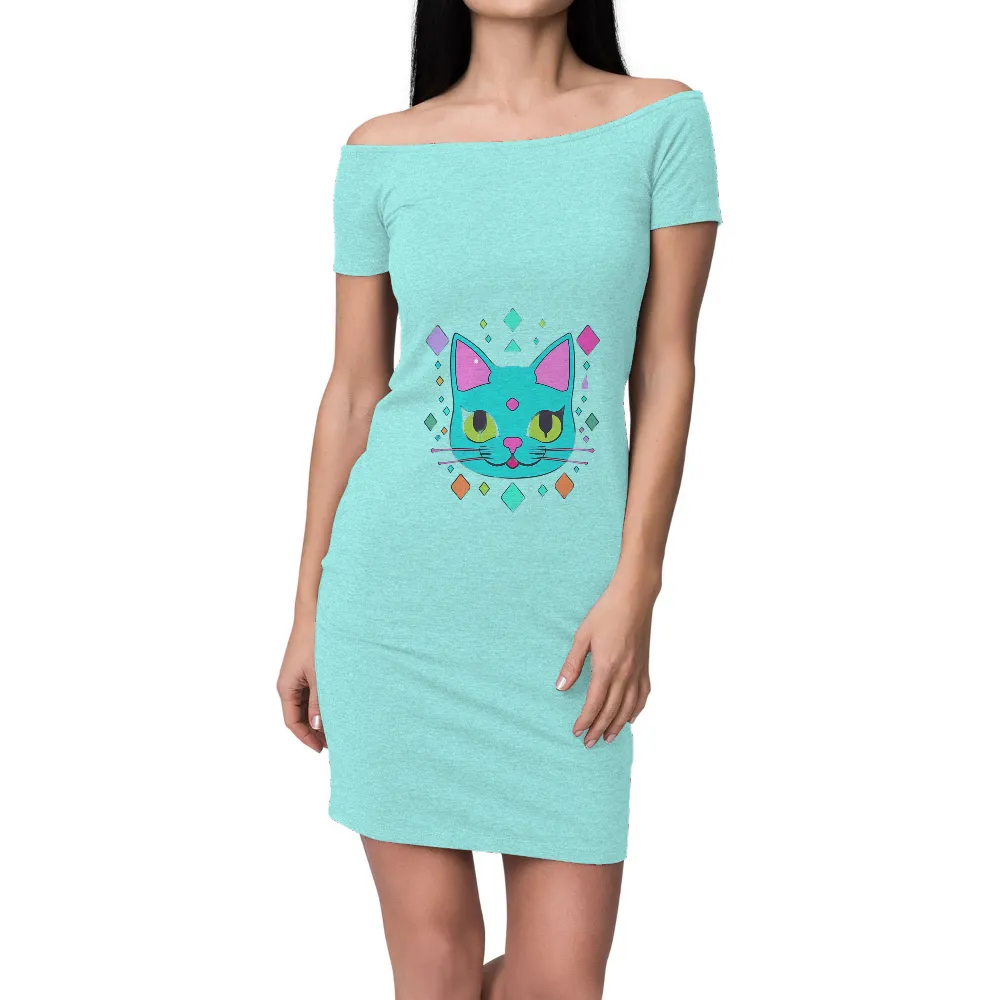 Neon Cat Retro-Futuristic Design: Playful Nostalgia Meets Modern Flair|cat t shirt 2022