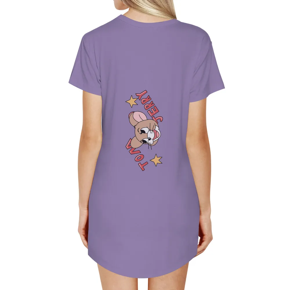 Custom Tee Shirts: Yerky Toon - Quirky Mouse Cartoon|cartoon with green shirt