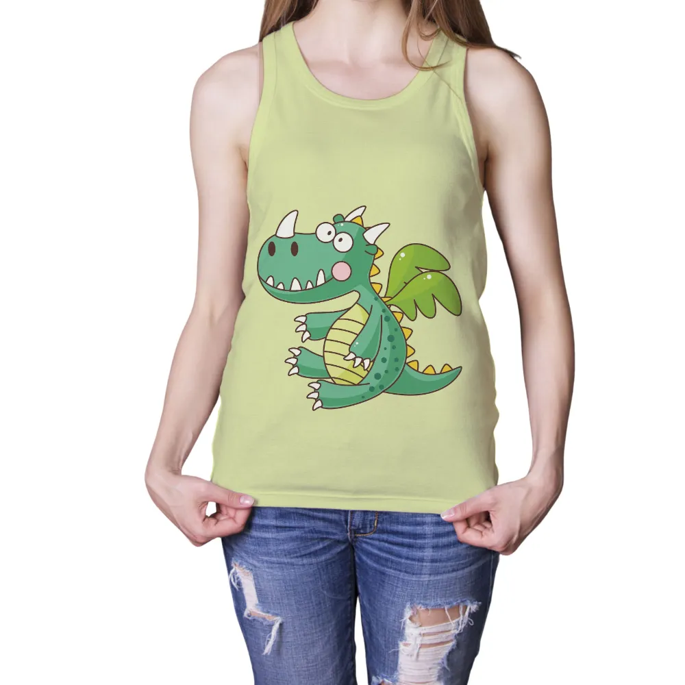 Tee Shirts Printed: Playful Dragon Adventures|lime green full sleeve t shirt