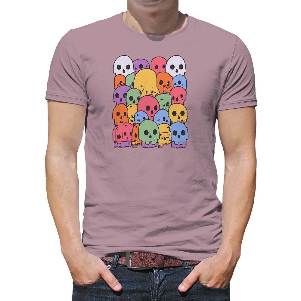 T-Shirt Printing: Whimsical Skulls for Halloween Fun|cool men's halloween shirts