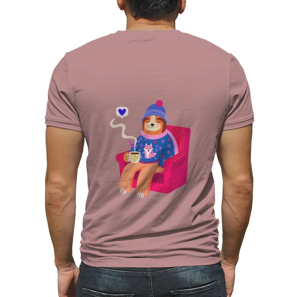 Shirts Graphic Tees: Cozy Sloth in Winter Wonderland|love for damar t shirt nfl