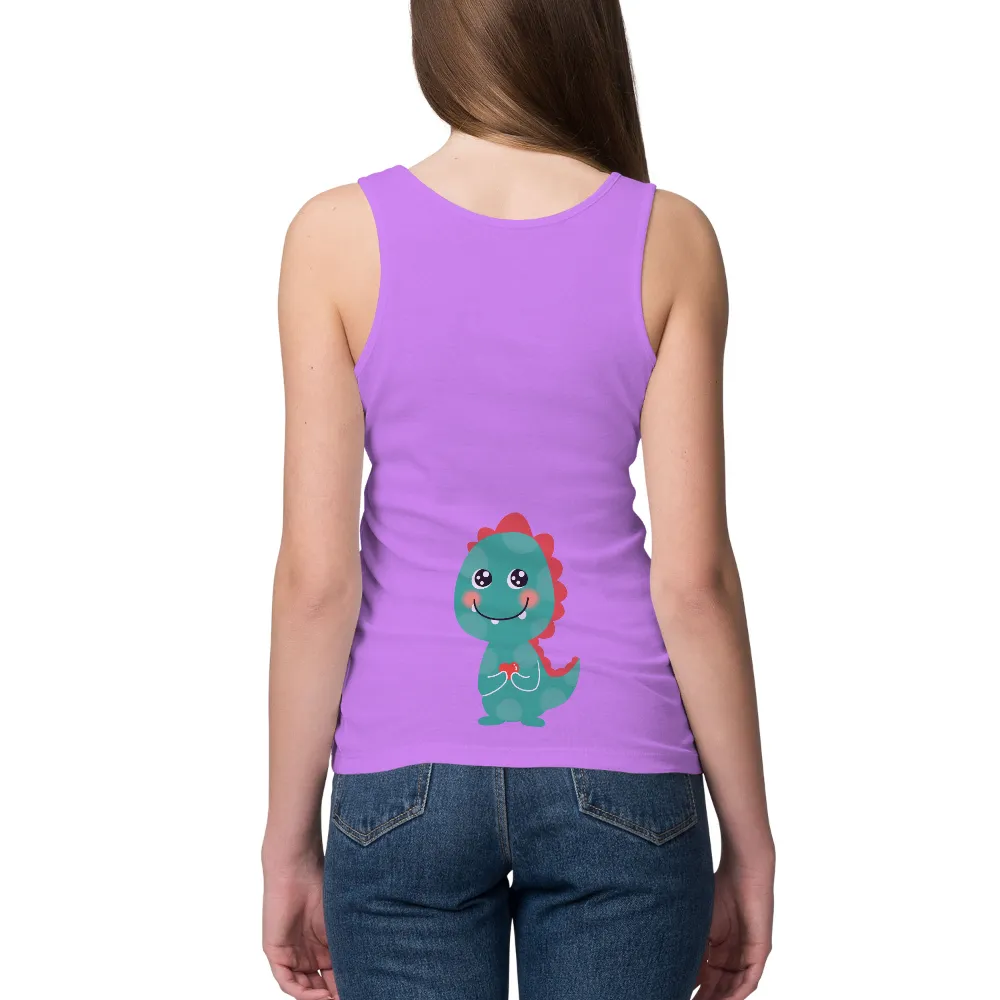 Custom T-Shirt Printing: Dino's Heart of Love|t shirt with rainbow heart