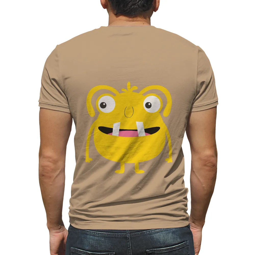 Custom T-Shirt Printing: Spread Joy with Zippy the Yellow Monster|hi happy monday shirt