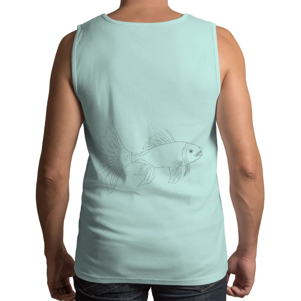 Guppy Fish T-Shirts Design: Minimalist Elegance and Freedom|freedom graffiti