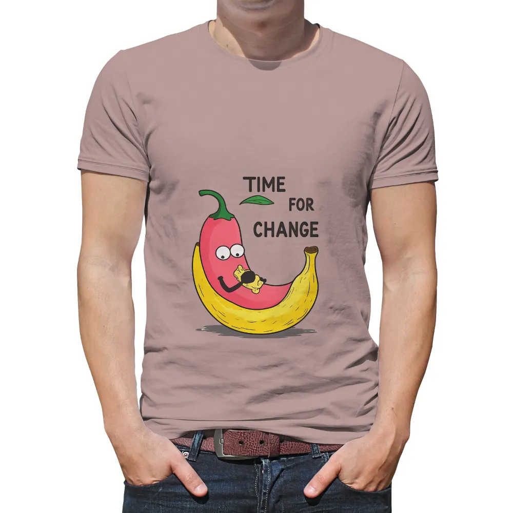 TShirt Design: Embrace Change with a Quirky Banana-Chili Pepper Combo|nfl inspire change shirt