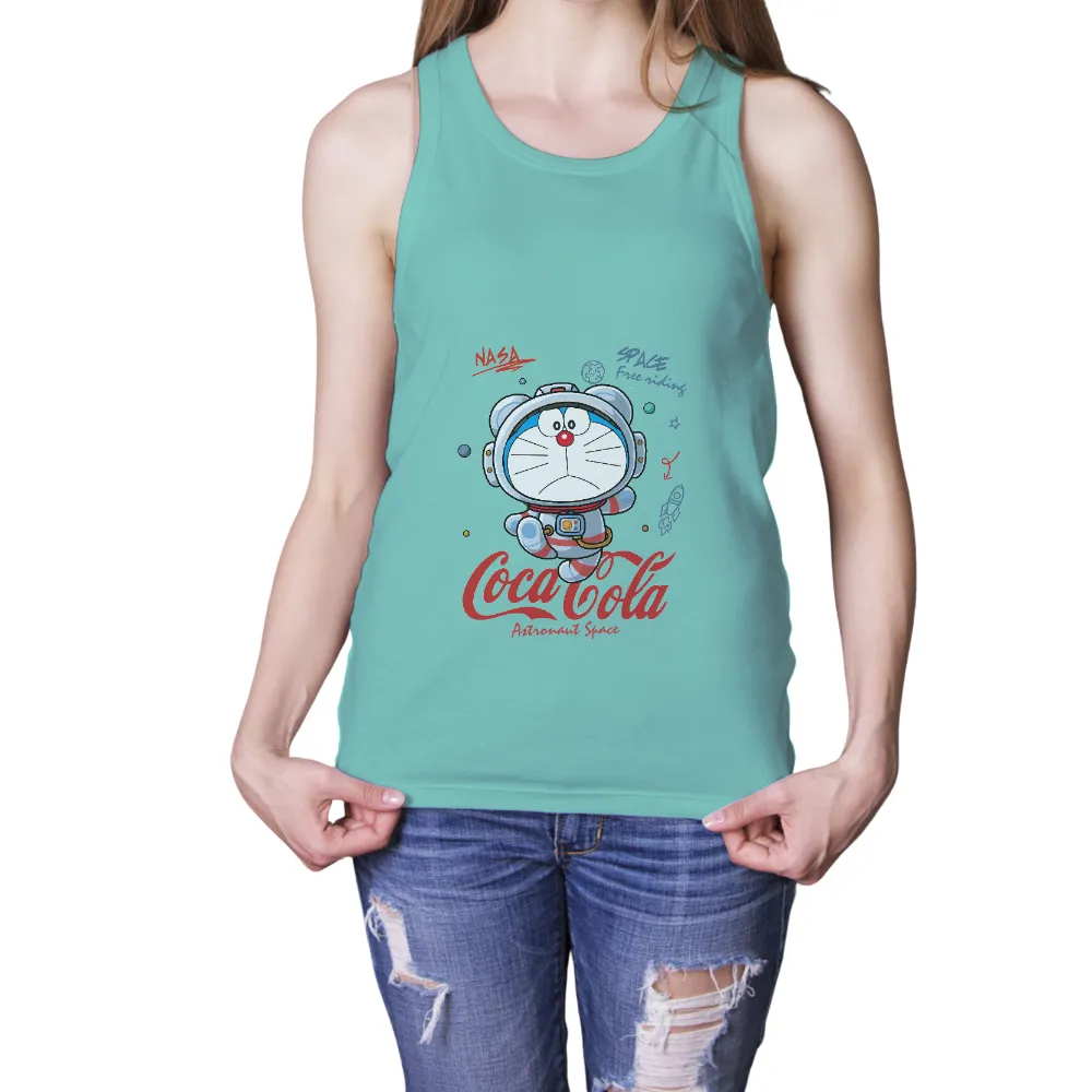 Custom T-Shirt Printing: Astro's Cosmic Adventure with Coca-Cola|space jam shirt cotton on