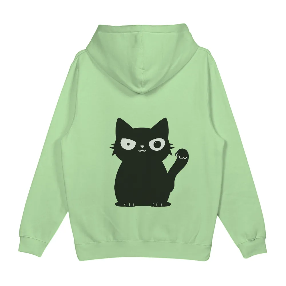 Custom Tee Shirts: Quirky Black Cat Design|minimalist t shirt design