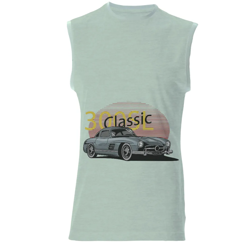 Graphic Tees: Classic Car Enthusiast - Vintage Mercedes-Benz 300 SL Design