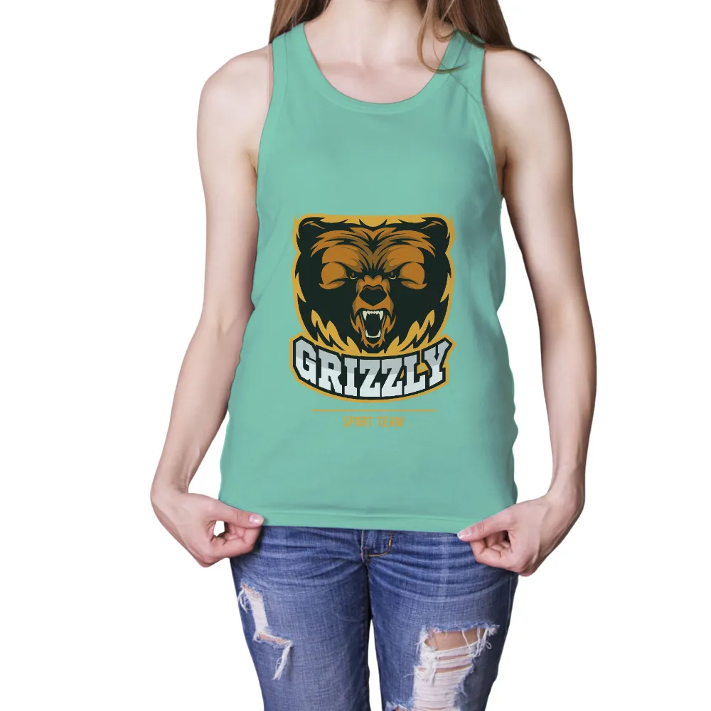 TShirt Design: Grizzly Sport Team - Bold and Fearless|panthers team