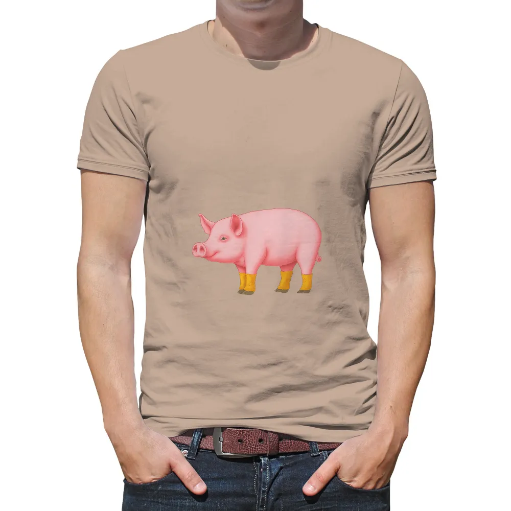 Percy the Pig in Yellow Boots - TShirt Printing|military humor t shirts