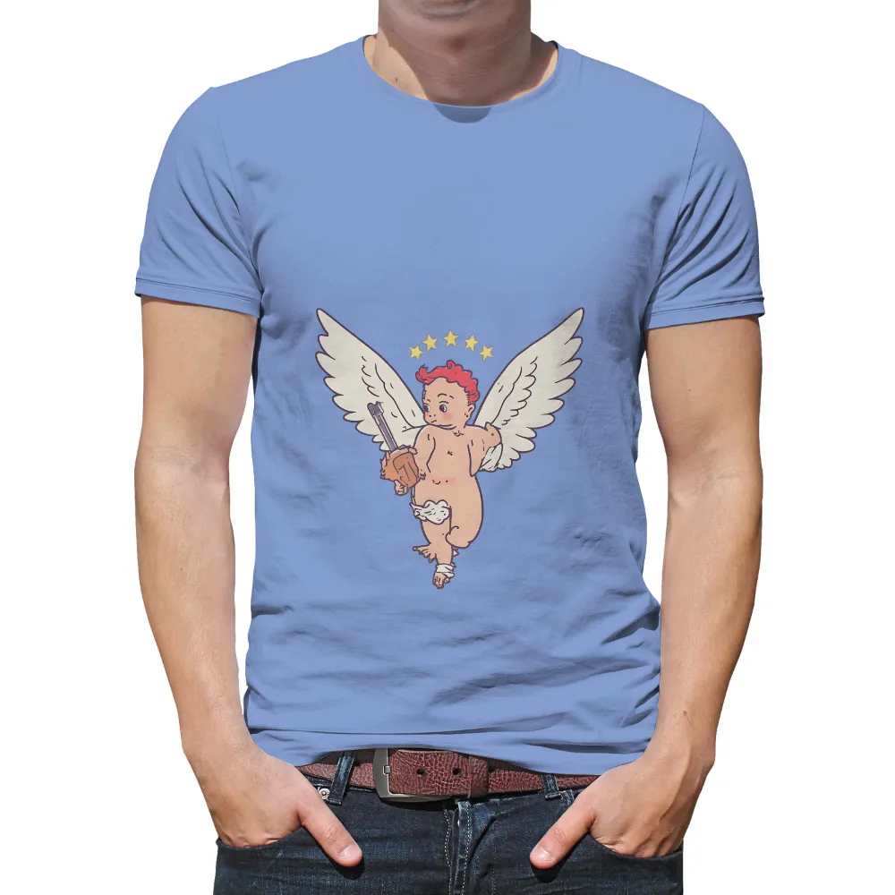 TShirt Design: Cherub Baseball Star - Sports, Determination, Inspiration|4th of july baseball shirt