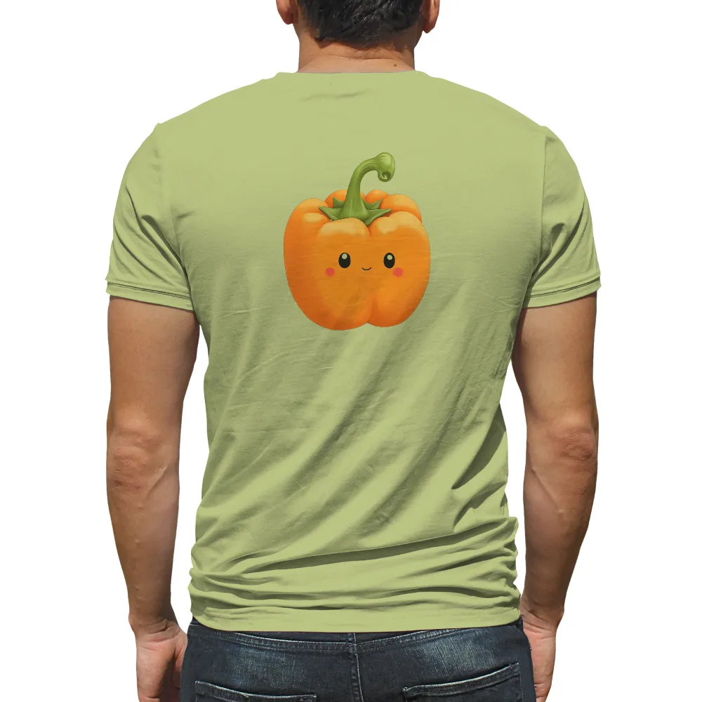 Custom Tee Shirts: Spread Joy with Happy Orange Bell Pepper|darnell mooney jersey orange