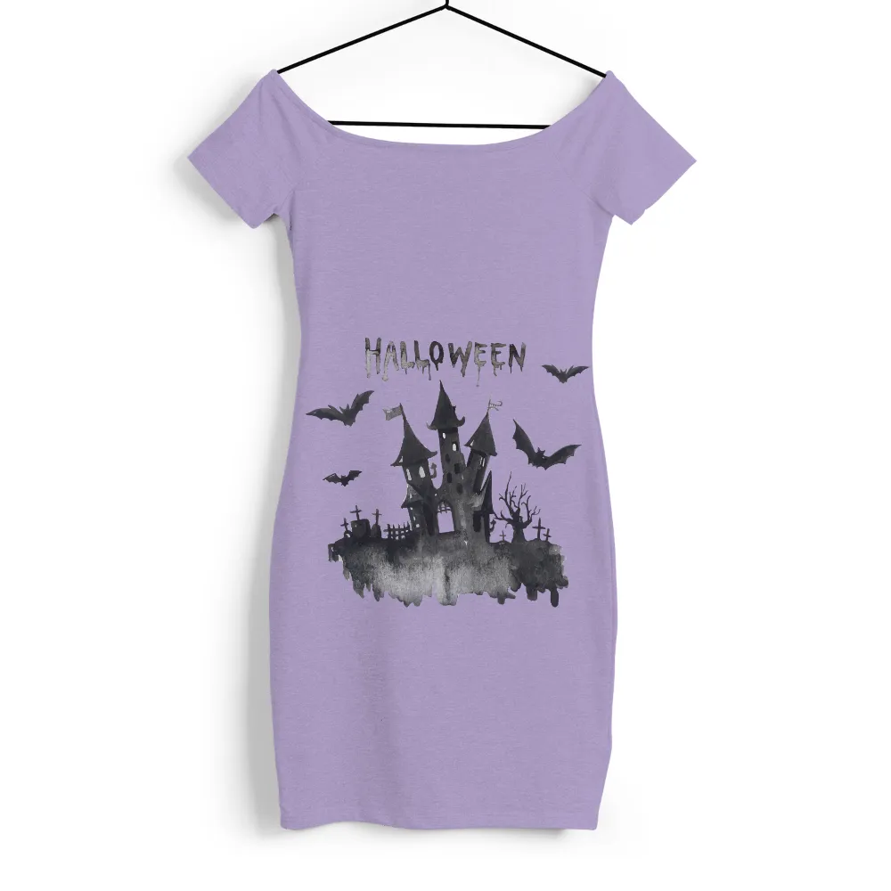 Tee Shirts Printed: Haunted Castle Halloween Design|vineyard vines halloween shirt 2022