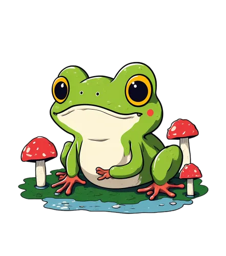 Custom Tee Shirts: Whimsical Frog in the Forest