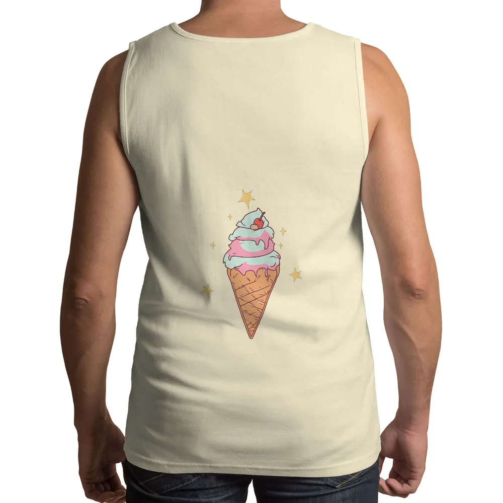 Whimsical Ice Cream TShirt Design: Sweet Treats and Sparkles|summer reading 2022 t shirts