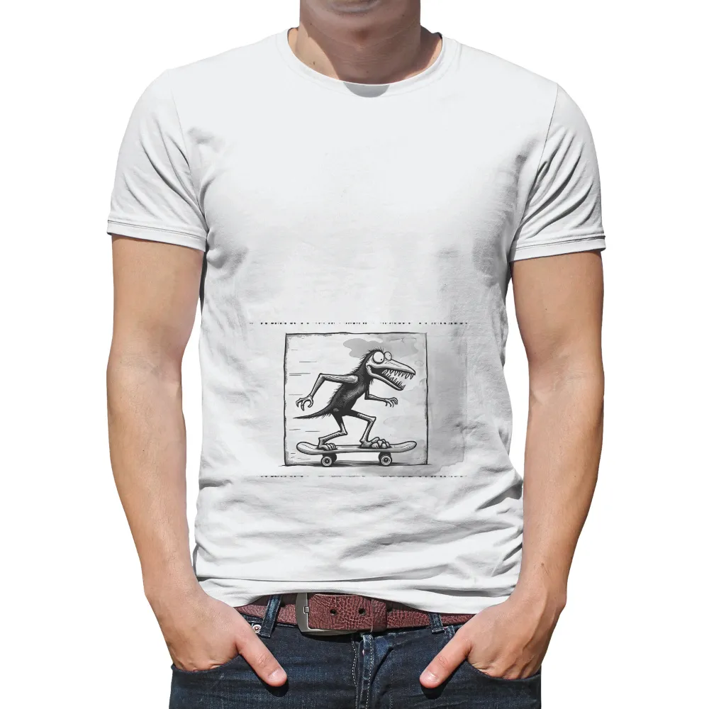 T-Shirt Printing: Dino-Skateboarder - Freedom and Rebellion|dinosaur bunny shirt