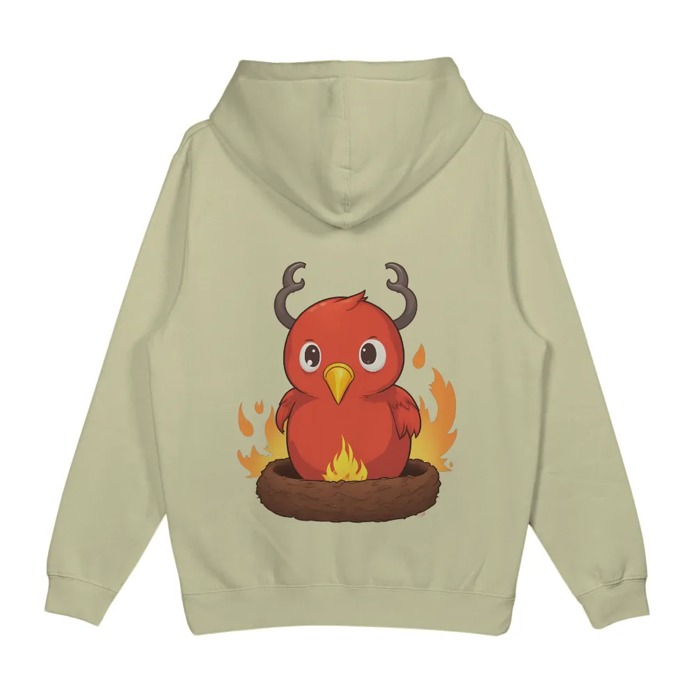 T-Shirt Printing: Blaze the Red Bird with Flames - Artistic Design|capfriendly flames