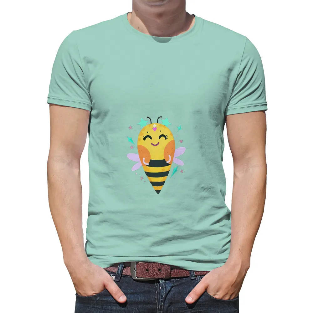 Graphic Tees: Whimsical Bee Spread Happiness and Positivity|queen bee women's t shirts